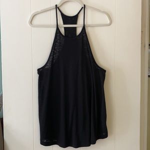 NWOT Athleta Black Breezy High Neck Tank Top